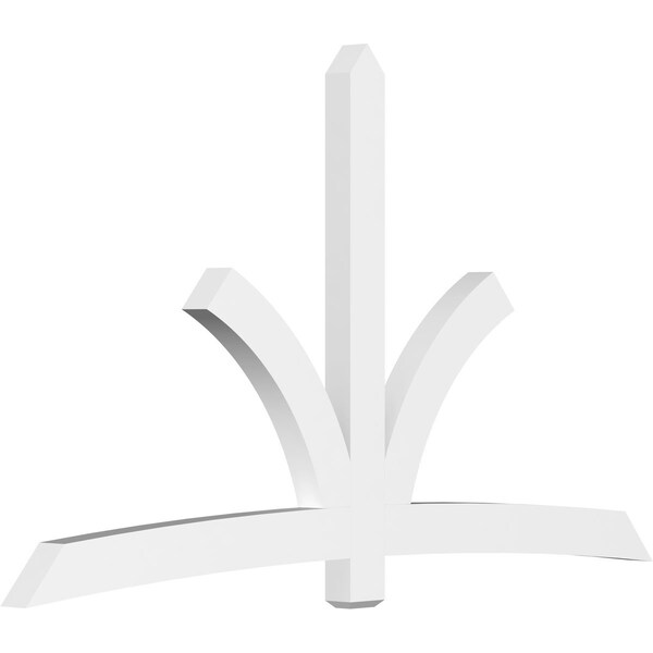 Ekena Millwork Davenport Architectural Grade PVC Gable Bracket, 108"W x 63"H x 4"D x 6"F, 14/12 Pitch GBP108X63X0406DAV00 - main